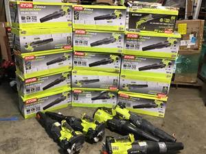 Pallet with Ryobi Leaf blowers customer returns see pictures