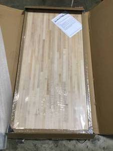 Unfinished Maple 4 ft. L x 25 in. D x 1.5 in. T Butcher Block Countertop see pictures