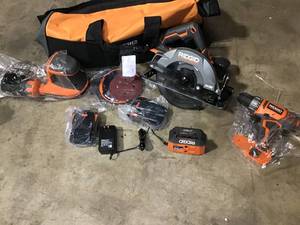 Ridgid Power Tools combo sets see pictures