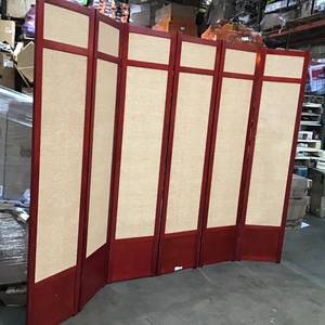 Oriental Furniture 7 ft. Rosewood 6-Panel Room Divider see pictures