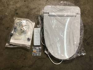 iWash Electric Bidet Seat for Elongated Toilet in White open box see pictures