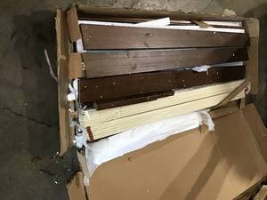 StyleWell Dorstead Walnut Finish King Bed with Shutter Back (78 in. W x 48 in. H) see pictures