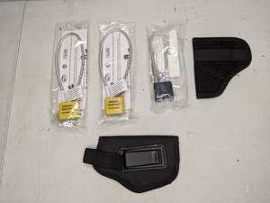 lot 230 image: Three Cable Locks and a Holster