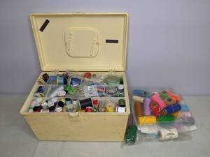 lot 236 image: Sewing Box Filled with Notions