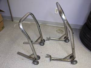 lot 52 image: Two LP Racing Motorcycle Bike Stands