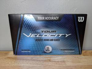 lot 59 image: Brand New Case of 15 Wilson Tour Velocity Golf Balls