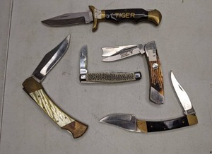 lot 197 image: Lot of Five Folding Knives - Various Styles