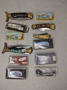 lot 341 image: Lot of 12 Pocket Knives in Various Styles