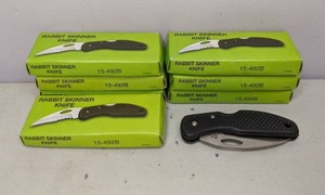 lot 138 image: Lot of Seven Rabbit Skinning Knives - NIB