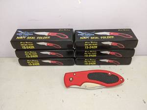 lot 145 image: Frost Cutlery Navy Seal Folder Folding Knives - Lot of Six