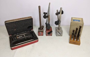 lot 85 image: Vintage Magnetic Bases w Machining Accessories