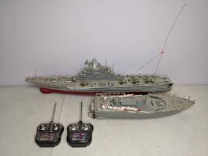 lot 99 image: Pair of Tornado Remote Control Missile War Ships