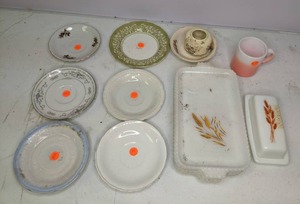 lot 179 image: Lot of Vintage Glassware Plates, Platter, Butter Dish, etc.