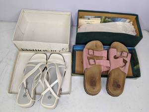 lot 317 image: Two Pairs of Size 8.5 Womens Sandals