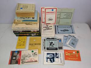 lot 333 image: Lot of Vintage Paper Ephemera Military, Survival, Nuclear Attacks, Law Enforcement