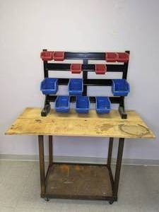 lot 234 image: Rolling Homemade Work Bench