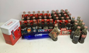 lot 240 image: Lot of Vintage Commemorative Coca-Cola Bottles, Rolling Pin & Memorabilia