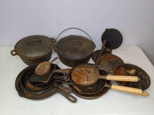 lot 242 image: Large Lot of Cast Iron Cookware