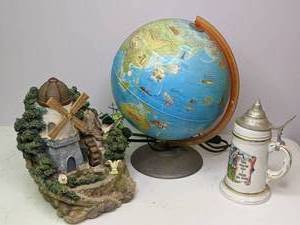 lot 175 image: Globe, Stein & Decorative Windmill