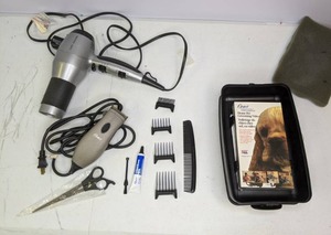 lot 75 image: Human and Dog Grooming Tools