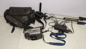 lot 23 image: Sony Handycam Video Recorder & Vivitar Camera Tripod