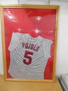 lot 10 image: Albert Pujols Framed Jersey