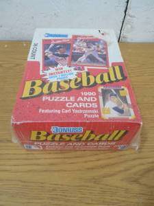 lot 21 image: 1990 Donruss Baseball Hobby Box of 36 packs