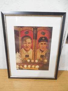 lot 35 image: 16 x 20 Ty Cobb  Christy Mathewson Framed Photo