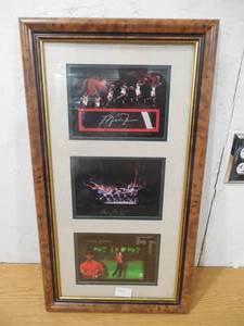 lot 36 image: Michael Jordan  Wayne Gretzky  Tiger Woods Framed Photo