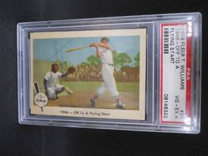 lot 63 image: 1959 Fleer Ted Williams #26 Off to Flying Start PSA 4