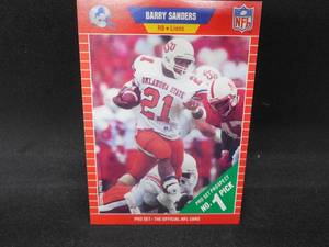 lot 72 image: 1989 Pro Set Barry Sanders Rookie Card #494
