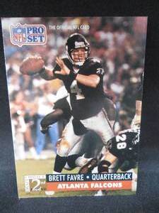 lot 77 image: 1991 Pro Set Brett Favre Rookie Card #762 LK