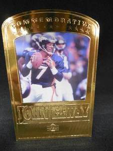 lot 79 image: 2000 Upper Deck John Elway 22 Karat Gold Card