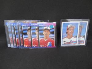 lot 81 image: (9) 1989 Randy Johnson Rookie Card Lot