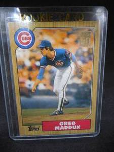 lot 85 image: (10) 1987 Greg Maddux Rookie Card Lot