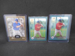 lot 92 image: (3) 2001 Justin Morneau Rookie Card Lot