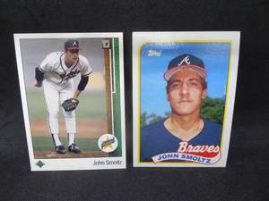 lot 96 image: (2) 1989 John Smoltz Rookie Card Lot