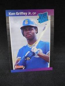 lot 97 image: 1989 Donruss Ken Griffey Jr. Rookie Card #33 LK