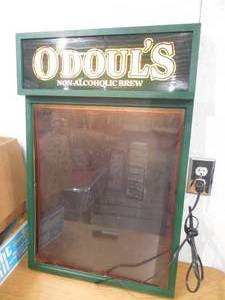 lot 104 image: ODouls Beer Lighted Menu Sign