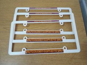 lot 116 image: Minnesota Gophers License Plate Frames Lot of 3