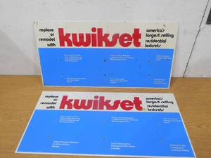 lot 120 image: Quickset Lock Sign Lot of 2