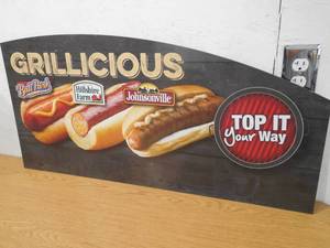 lot 125 image: Johnsonville Brat  Ballpark Frank Sign