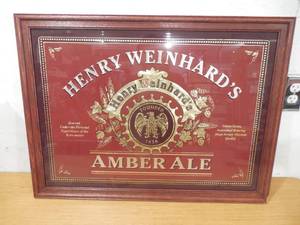 lot 144 image: Henry Weinhards Amber Ale Beer Mirror Sign