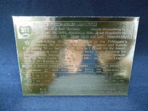 lot 180 image: 1952 Topps Mickey Mantle Gold Foil Reprint Card