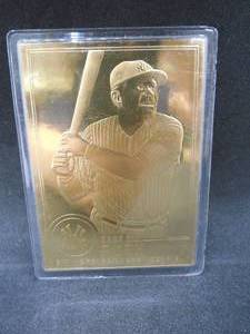 lot 181 image: BABE RUTH 22KT GOLD DANBURY MINT BASEBALL CARD
