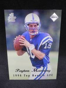 lot 183 image: 1998 Edge Peyton Manning Rookie Card #135