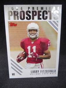 lot 190 image: 2004 Topps Larry Fitzgerald Rookie Card #PP11