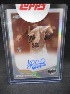 lot 207 image: 2013 Topps Chrome Kyle Gibson Refractor Rookie Autograph 75