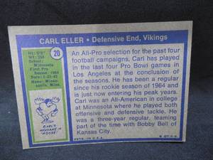 lot 208 image: 1972 Topps Carl Eller Card #220