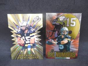 lot 210 image: (2) 2001 Press Pass Drew Brees Rookie Cards